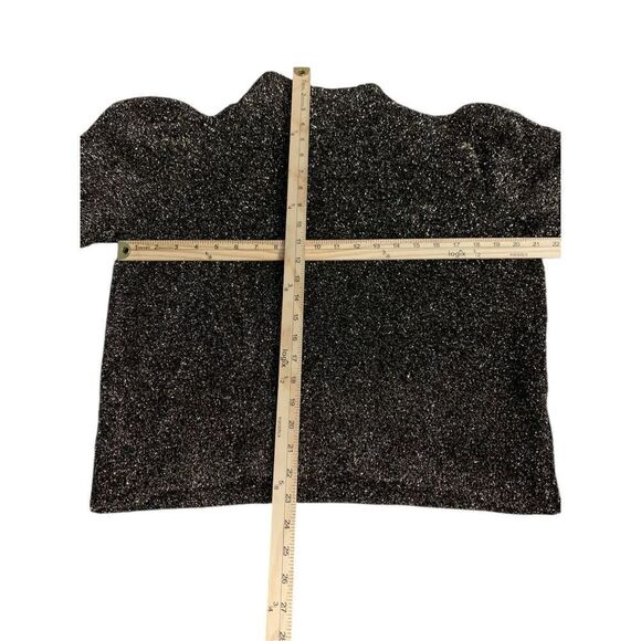 Kate Spade New York Womens Kate Spade New York Metallic Cropped Sweater EUC puff - Picture 14 of 14